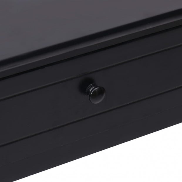 Console Table Black 90x30x77 Cm Wood Image 7