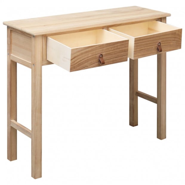 Console Table Natural 90x30x77 Cm Wood Image 2