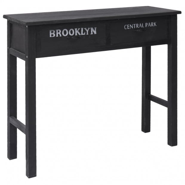 Console Table Black 90x30x77 Cm Wood