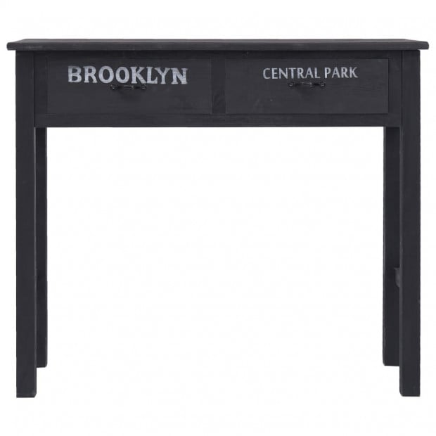 Console Table Black 90x30x77 Cm Wood Image 3
