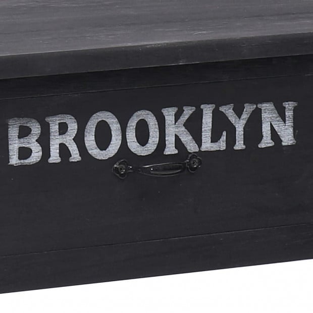 Console Table Black 90x30x77 Cm Wood Image 6