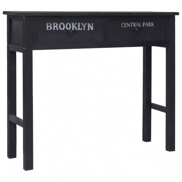 Console Table Black 90x30x77 Cm Wood Image 7