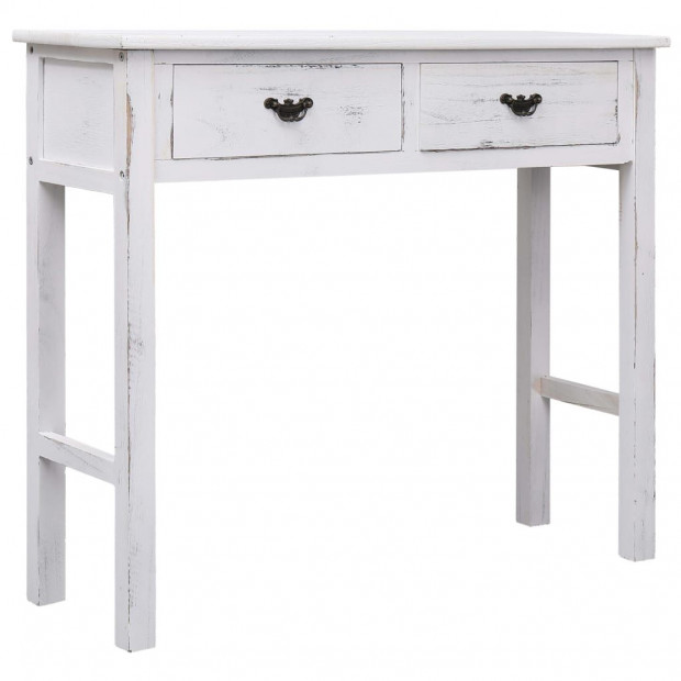Console Table Antique White 90x30x77 Cm Wood Image 7