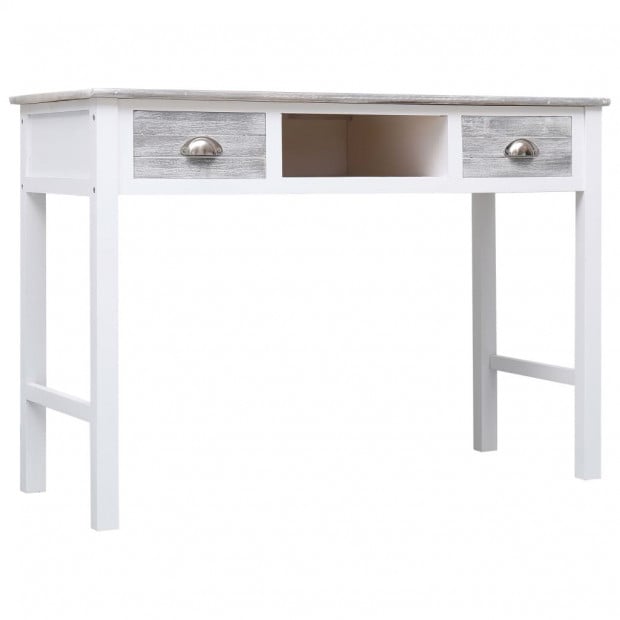 Writing Desk 110x45x76 Cm Wood Grey Image 2