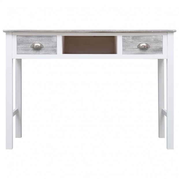Writing Desk 110x45x76 Cm Wood Grey Image 4