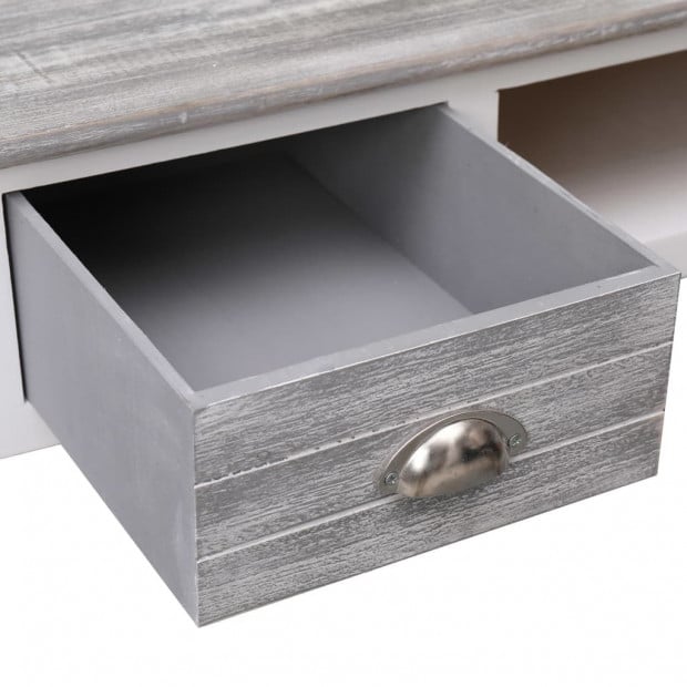Writing Desk 110x45x76 Cm Wood Grey Image 6