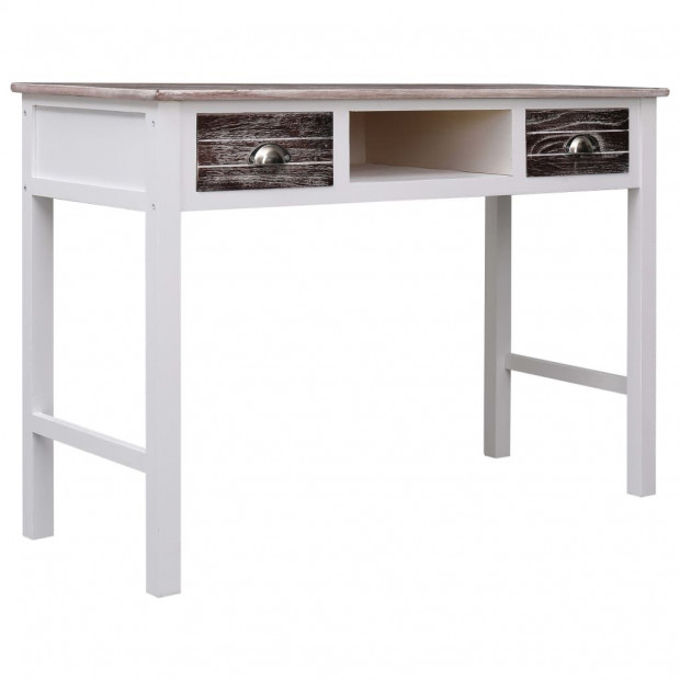 Writing Desk Brown 110x45x76 Cm Wood Image 7