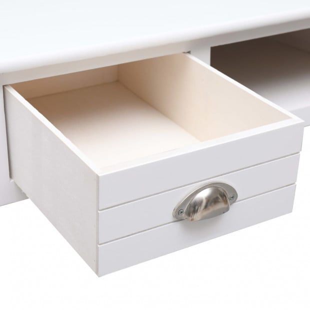 Writing Desk White 110x45x76 Cm Wood Image 6