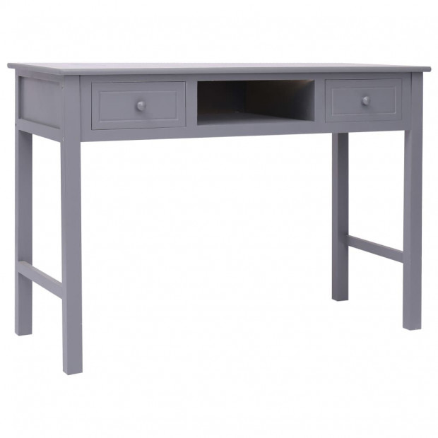 Writing Desk Grey 110x45x76 Cm Wood Image 2