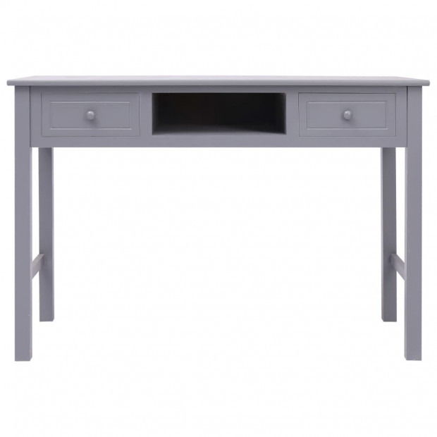 Writing Desk Grey 110x45x76 Cm Wood Image 3