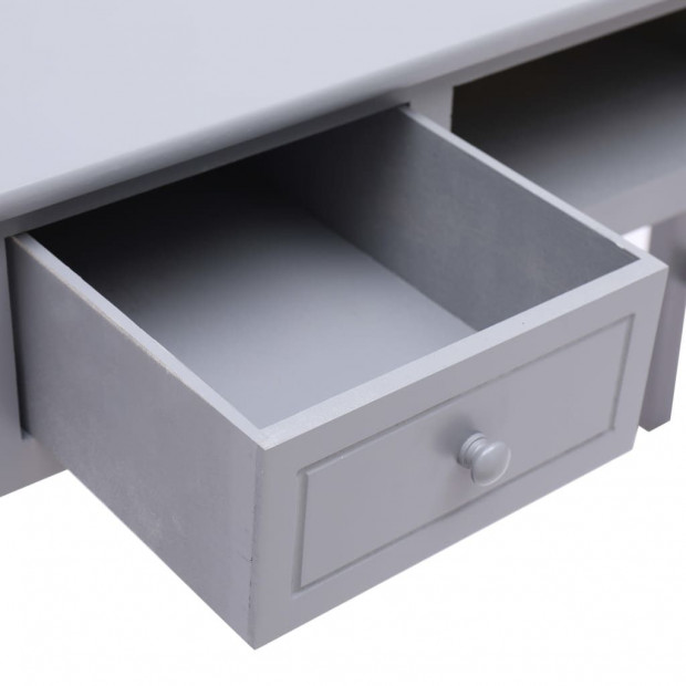Writing Desk Grey 110x45x76 Cm Wood Image 5