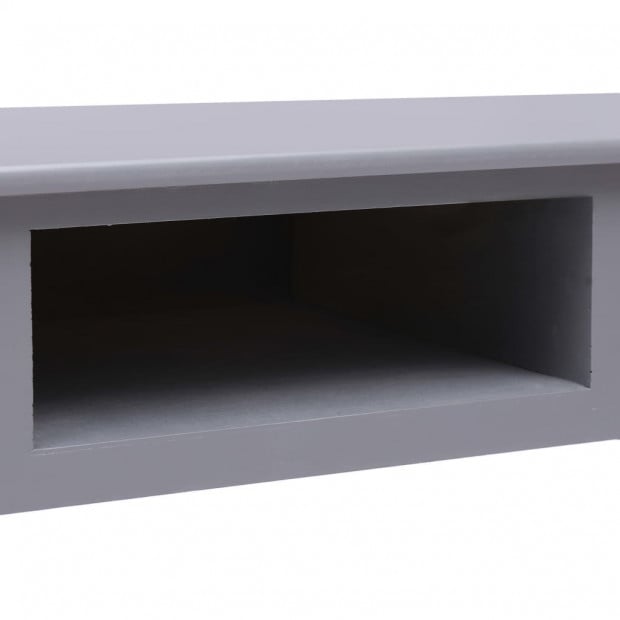 Writing Desk Grey 110x45x76 Cm Wood Image 7