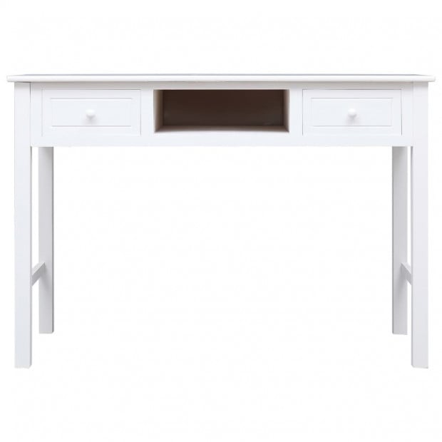 Writing Desk White 110x45x76 Cm Wood Image 4