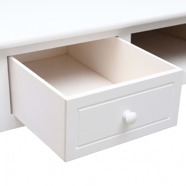 Writing Desk White 110x45x76 Cm Wood Image 6