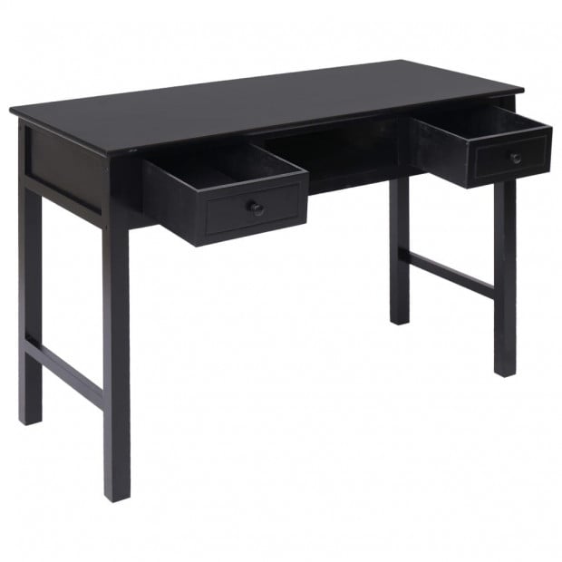 Writing Desk Black 110x45x76 Cm Wood Image 3