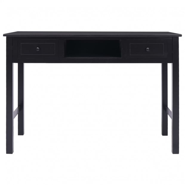 Writing Desk Black 110x45x76 Cm Wood Image 4