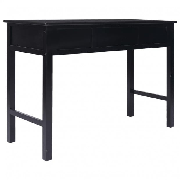 Writing Desk Black 110x45x76 Cm Wood Image 5