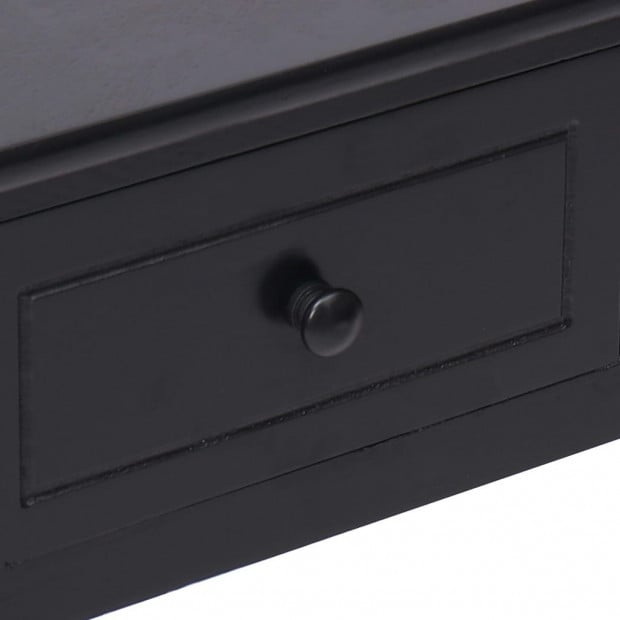 Writing Desk Black 110x45x76 Cm Wood Image 7