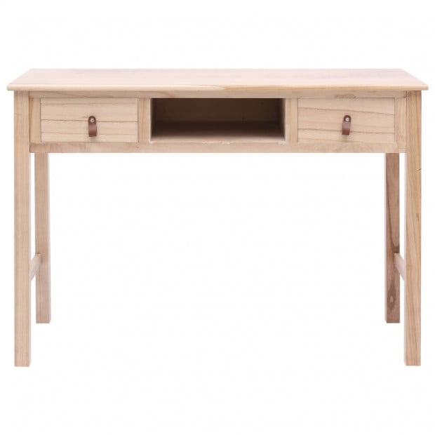 Writing Desk Natural 110x45x76 Cm Wood Image 3