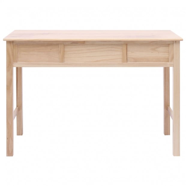 Writing Desk Natural 110x45x76 Cm Wood Image 4