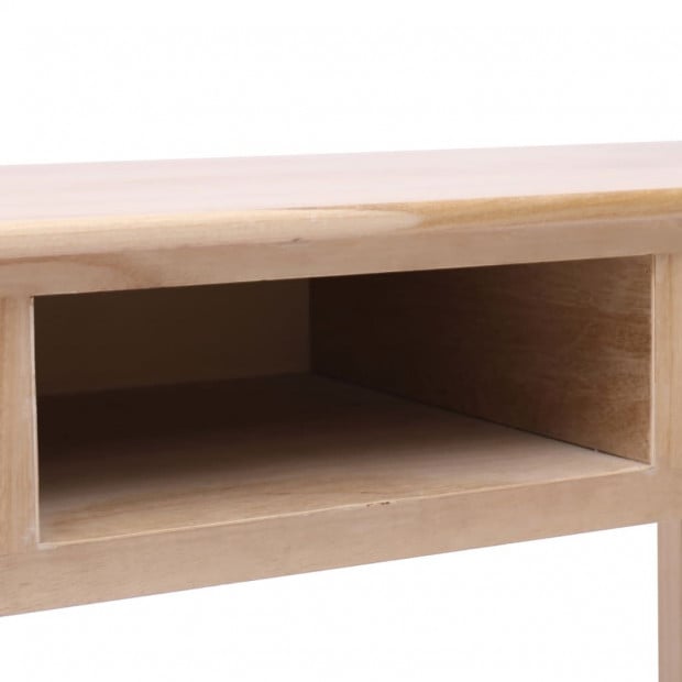 Writing Desk Natural 110x45x76 Cm Wood Image 7