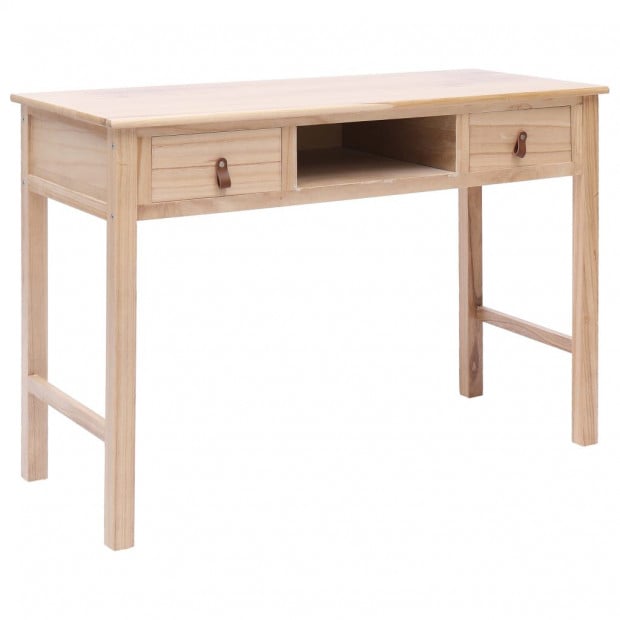 Writing Desk Natural 110x45x76 Cm Wood Image 8