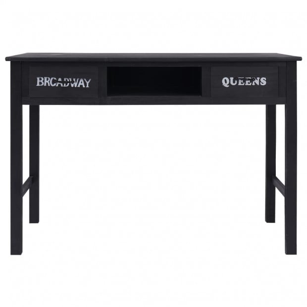 Console Table Black 110x45x76 Cm Wood Image 4