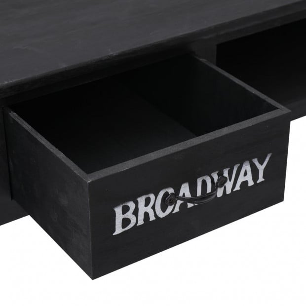 Console Table Black 110x45x76 Cm Wood Image 6