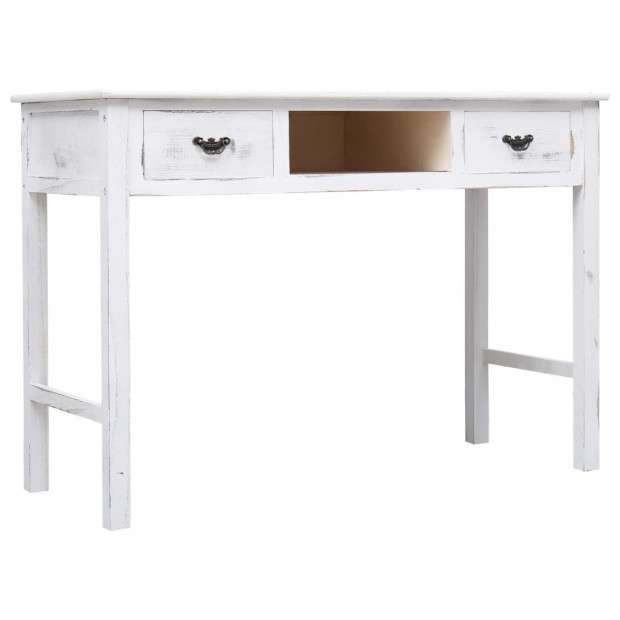 Console Table Antique White 110x45x76 Cm Wood Image 3
