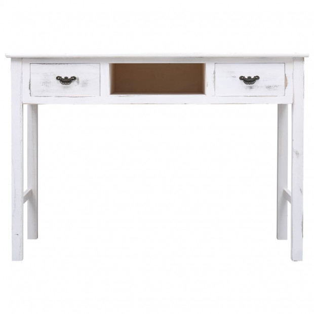 Console Table Antique White 110x45x76 Cm Wood Image 4