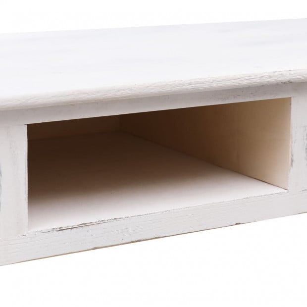 Console Table Antique White 110x45x76 Cm Wood Image 7