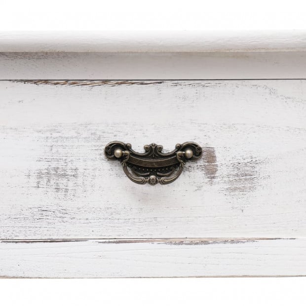 Console Table Antique White 110x45x76 Cm Wood Image 8