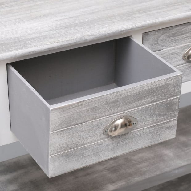 Sideboard Antique Grey 115x30x76 Cm Wood Image 2