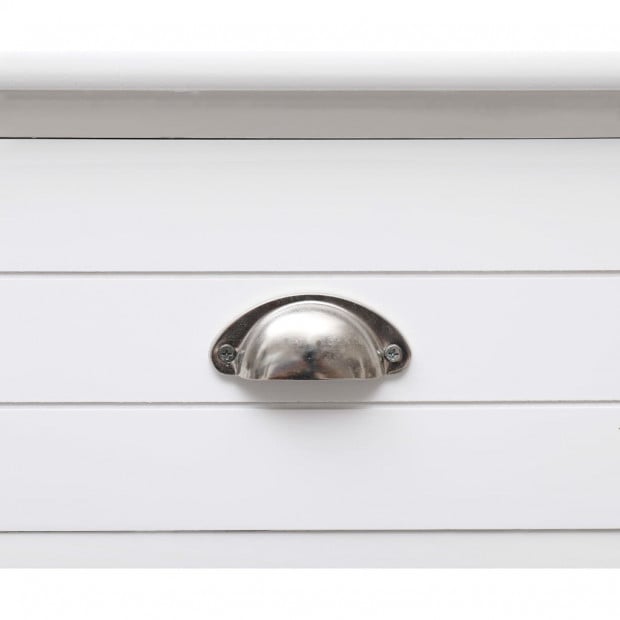 Sideboard White 115x30x76 Cm Wood Image 7