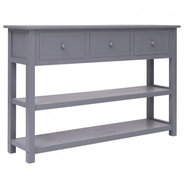 Sideboard Grey 115x30x76 Cm Wood