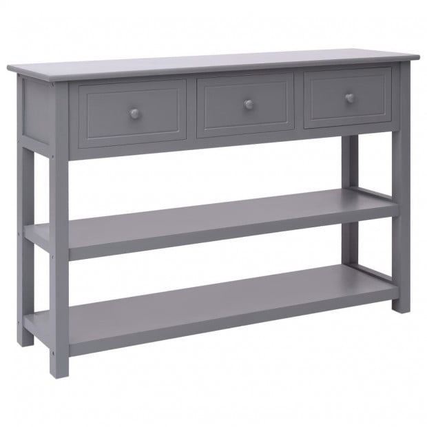 Sideboard Grey 115x30x76 Cm Wood Image 2