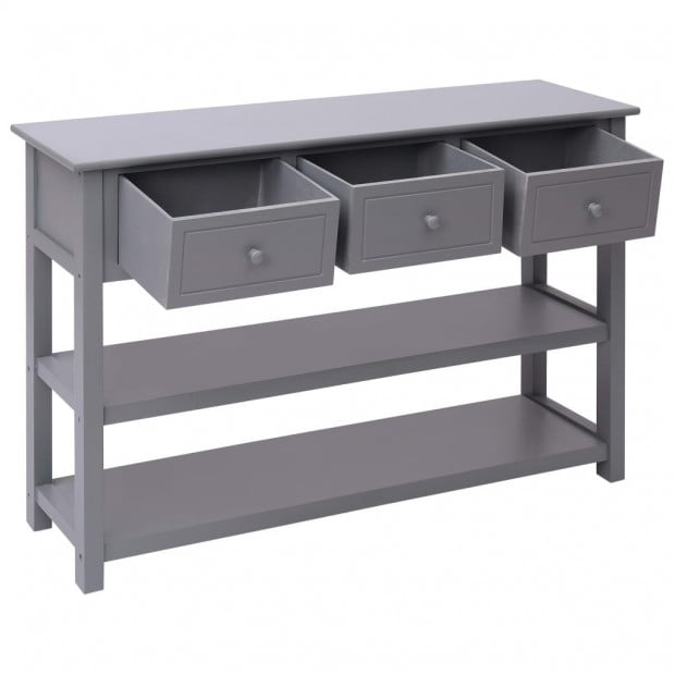 Sideboard Grey 115x30x76 Cm Wood Image 6