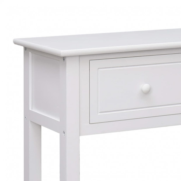 Sideboard White 115x30x76 Cm Wood Image 2