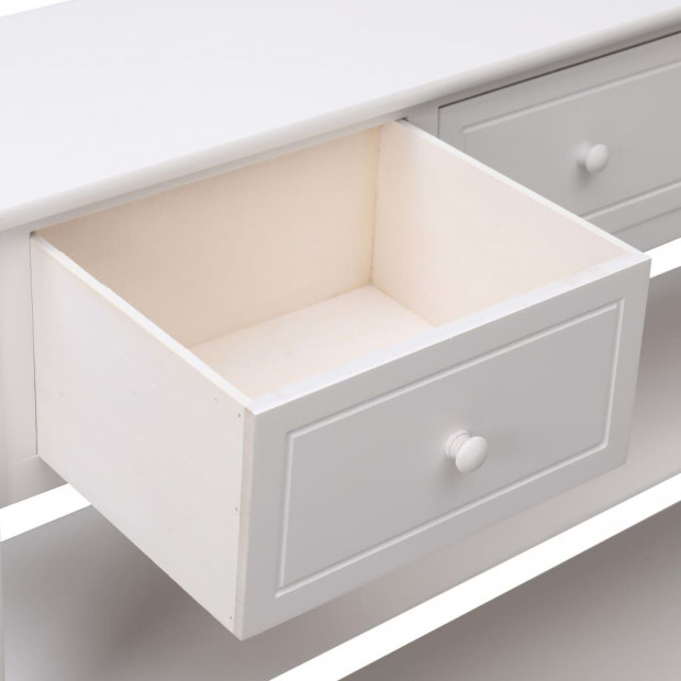 Sideboard White 115x30x76 Cm Wood Image 8