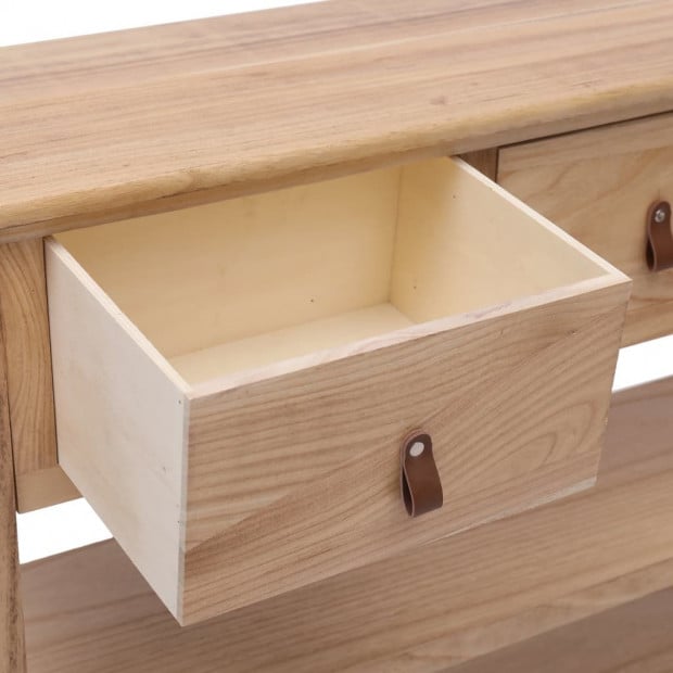 Sideboard Natural 115x30x76 Cm Wood Image 7