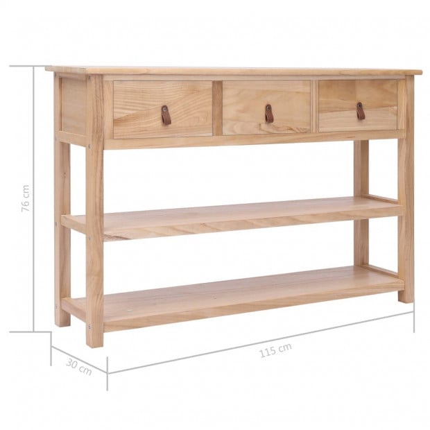Sideboard Natural 115x30x76 Cm Wood Image 9
