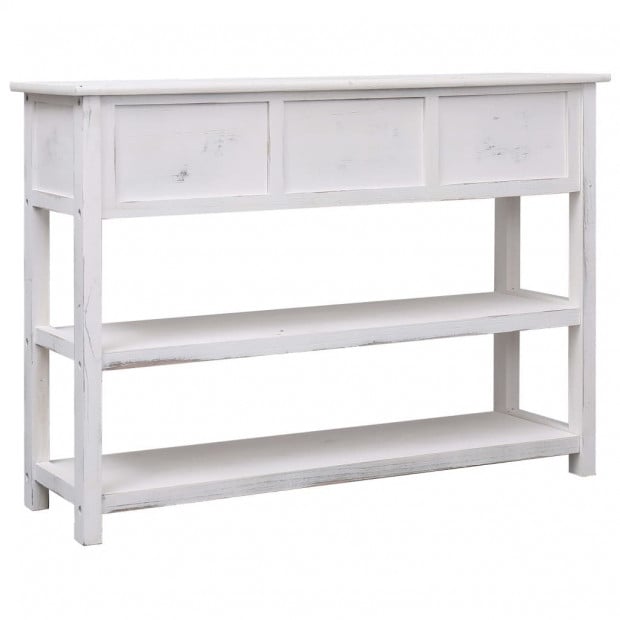 Sideboard Antique White 115x30x76 Cm Wood Image 4