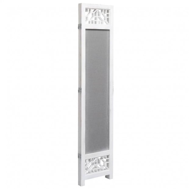 3-panel Room Divider Grey 105x165 Cm Fabric Image 4