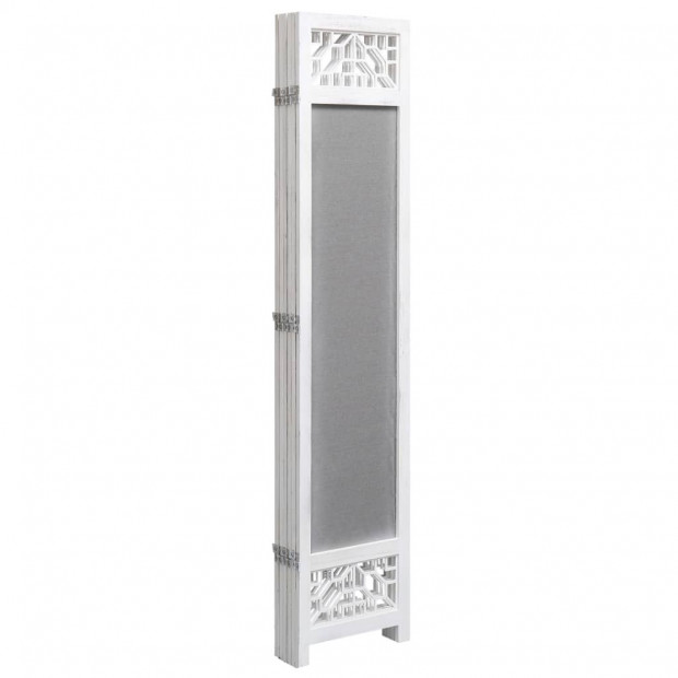 6-panel Room Divider Grey 210x165cm Fabric Grey Image 4
