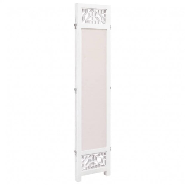 3-panel Room Divider Cream 105x165cm Fabric Grey Image 4