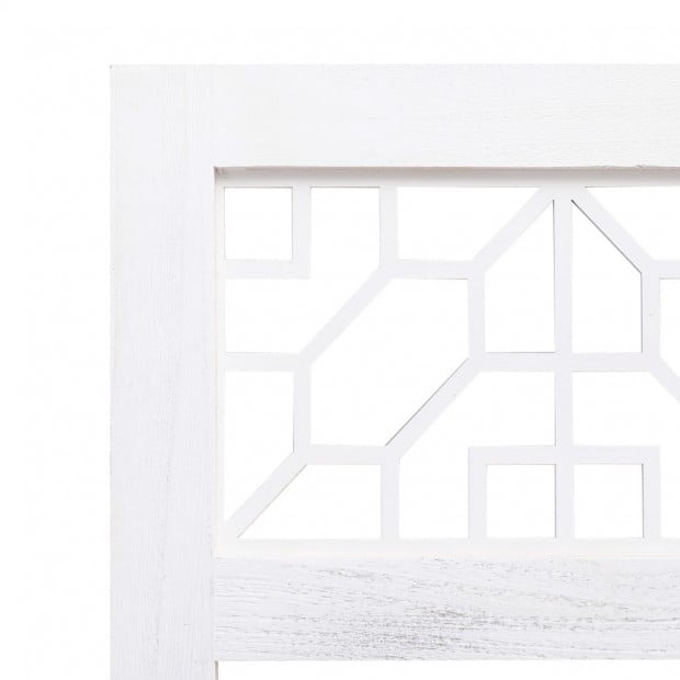 6-panel Room Divider Cream 210x165cm Fabric Cream Image 6