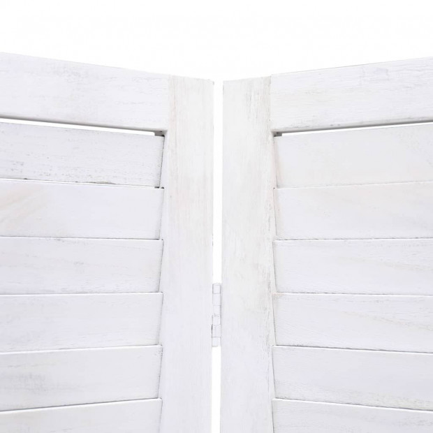 5-panel Room Divider White 175x165cm Wood White Image 5