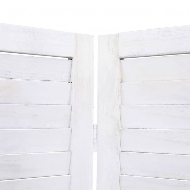 6-panel Room Divider White 210x165cm Wood White Image 5
