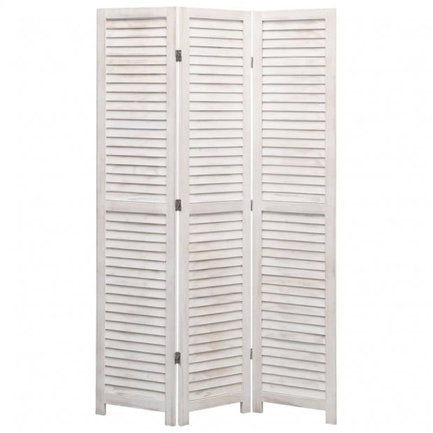 3-panel Room Divider 105x165cm Paulownia Wood Natural