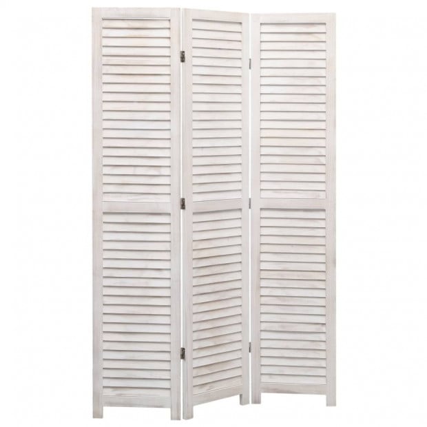 3-panel Room Divider 105x165cm Paulownia Wood Natural Image 3